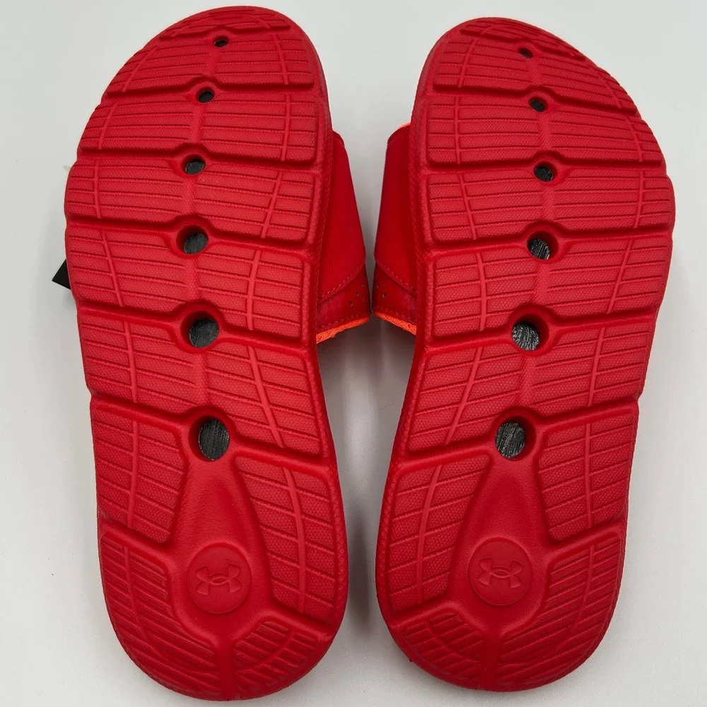 Under Armour UA Y Mercenary SL Slides Youth 4 Red New Water Friendly 3026154-600